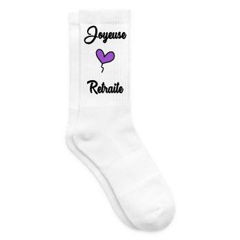 RETIREMENT. RETIREMENT. RETIRED. SENIOR. GRANNY. GRANDPA - Tennis socks - white - Right