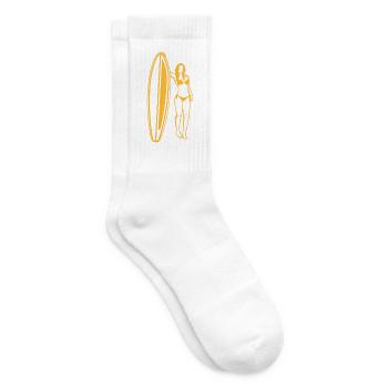 Surfing Sketch - Tennis socks - white - Right