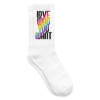 LGBT Pride Month - Liebe wen du willst - Tennissocken - Weiß - Rechts