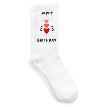 ALLES GUTE ZUM GEBURTSTAG. ALLES GUTE ZUM GEBURTSTAG. JAHRESTAG. - Tennissocken - Weiß - Rechts