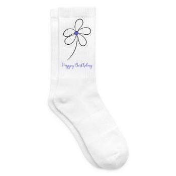 HAPPY BIRTHDAY. HAPPY BIRTHDAY. ANNIVERSARY. - Tennis socks - white - Right