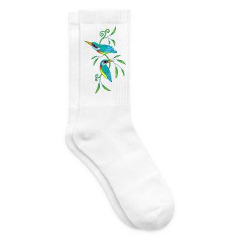 Birds and nature - Tennis socks - white - Right