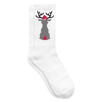 Orignal avec chapeau de Noël - Chaussettes de tennis - blanc - Droite