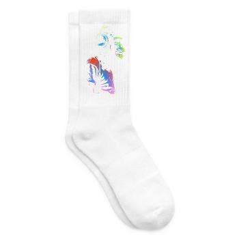 Singe avec des écouteurs 🎧 - Chaussettes de tennis - blanc - Droite