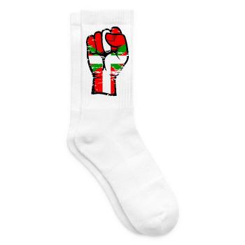 Basque flag fist used - Tennis socks - white - Right