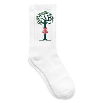 Ovarian tree - Tennis socks - white - Right