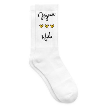 WEIHNACHTEN. FROHE WEIHNACHTEN. FROHE WEIHNACHTEN. WEIHNACHTSMANN - Tennissocken - Weiß - Rechts