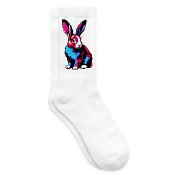 Kaninchen - Tennissocken - Weiß - Rechts