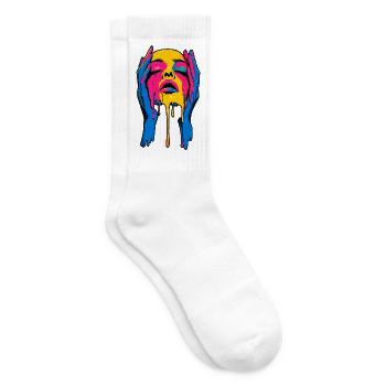 Melting Face - Tennissocken - Weiß - Rechts
