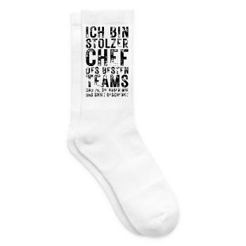 Stolzer Chef T-Shirt – Lustige Sprüche & Teamwork - Tennissocken - Weiß - Rechts