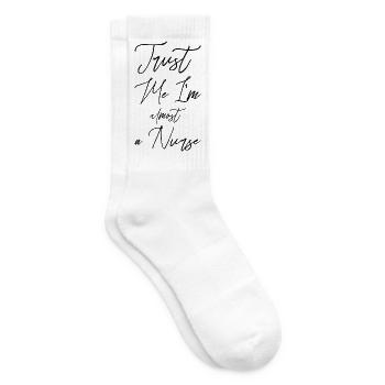 Trust me I'm almost a Nurse - Tennissocken - Weiß - Rechts