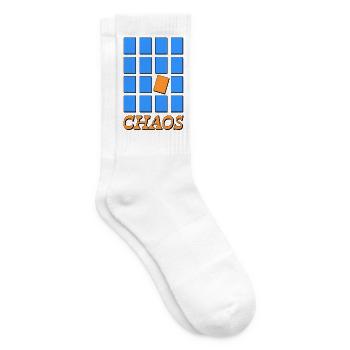 CHAOS – Geometrische Unordnung - Tennissocken - Weiß - Rechts