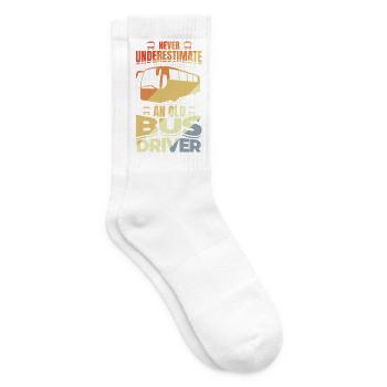 Never underestimate an old bus driver - Tennis socks - white - Right