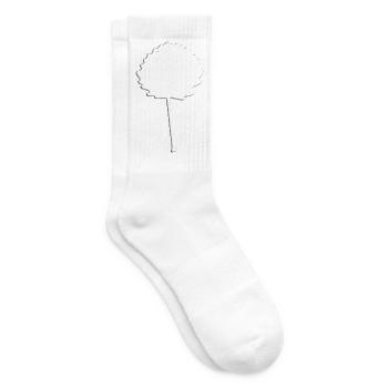 Arbre à feuilles - Chaussettes de tennis - blanc - Droite