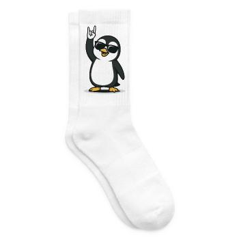 Style pingouin rock - Chaussettes de tennis - blanc - Droite