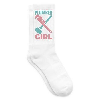 Klempner Mädel - Tennissocken - Weiß - Rechts