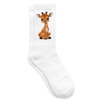 Girafe - Chaussettes de tennis - blanc - Droite