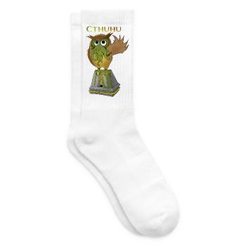 Creative Cthulhu Illustration Cthuhu - Tennis socks - white - Right