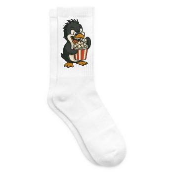 Cool Pingouin Popcorn Cinéma Film - Chaussettes de tennis - blanc - Droite