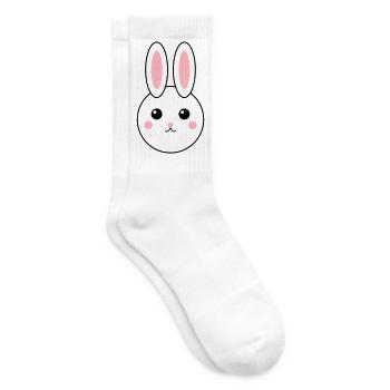 Buntes abstraktes Hasen-Design - Tennissocken - Weiß - Rechts