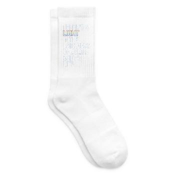 Inspirierendes Licht in der Dunkelheit Zitat Design - Tennissocken - Weiß - Rechts