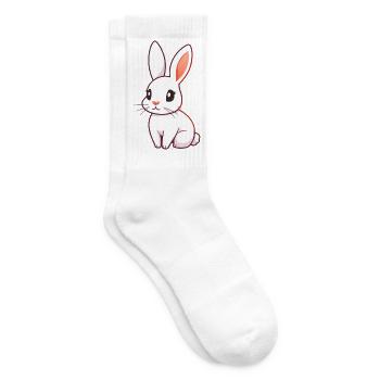 Schöne Kaninchen bunte Illustration - Tennissocken - Weiß - Rechts