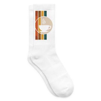 Tasse à café rétro - Chaussettes de tennis - blanc - Droite