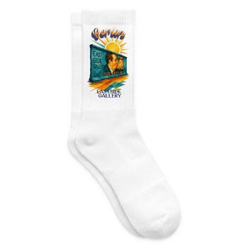 Berlin - EAST-SIDE GALLERY - Rêves rétro urbains - Chaussettes de tennis - blanc - Droite