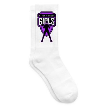 never_quiet_girls_united - Tennis socks - white - Right