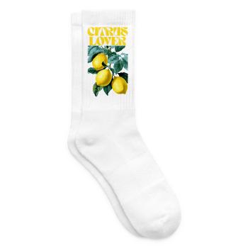 Citrus Lover Botanisches Design - Tennissocken - Weiß - Rechts