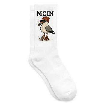 Moin Möwe Seeadler mit Streetstyle Accessoires - Tennissocken - Weiß - Rechts