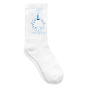 Chemie Chemiker Chemielehrer Lustig Wissenschaft - Tennissocken - Weiß - Rechts