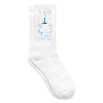 Chemie Chemiker Chemielehrer Lustig Wissenschaft - Tennissocken - Weiß - Rechts