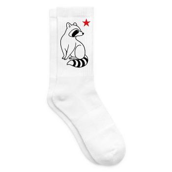 raton laveur de Noël minimaliste - Chaussettes de tennis - blanc - Droite