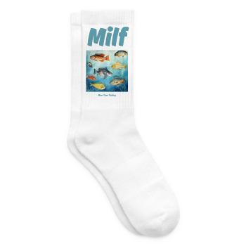  Man I love fishing - Tennissocken - Weiß - Rechts