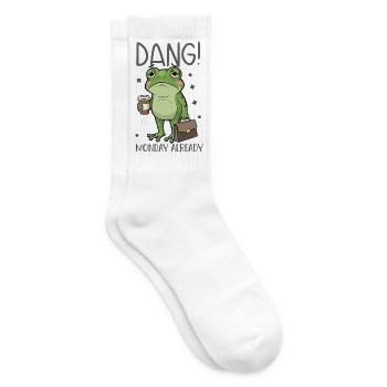 Frosch müde am Montag - Tennissocken - Weiß - Rechts