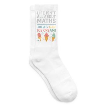 Das Leben besteht nicht nur aus Mathe Es gibt auch - Tennissocken - Weiß - Rechts