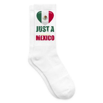 Mexique Coeur Drapeau Amour - Chaussettes de tennis - blanc - Droite