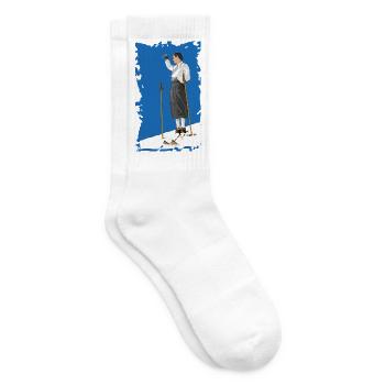 Skimode anno dazumal - Tennissocken - Weiß - Rechts
