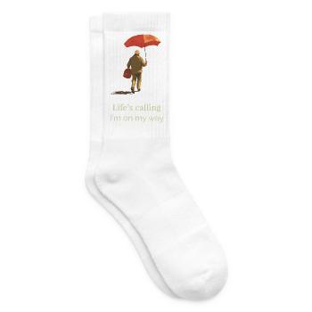 Life’s Calling – I’m on My Way  Travel Quote - Tennissocken - Weiß - Rechts