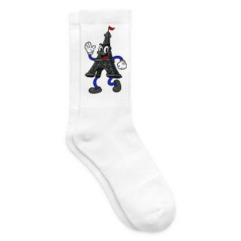 Typisch verrückte französische Tour - Tennissocken - Weiß - Rechts