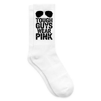 Tough Guys Wear Pink - Tennis socks - white - Right