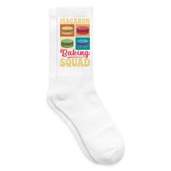 Macaron French Desserts - Tennis socks - white - Right