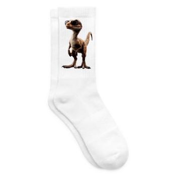 Raptor Velociraptor Dinosaurier Dino Raptoren - Tennissocken - Weiß - Rechts