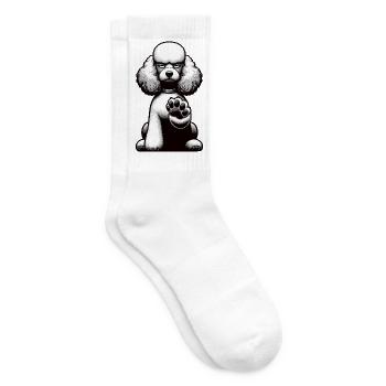 Caniche Caniche Propriétaire Caniche Amoureux Caniche Chien - Chaussettes de tennis - blanc - Droite