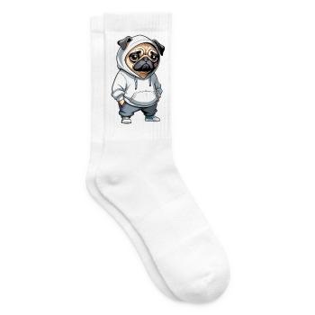 Sweat à capuche carlin Stadtstyle - Chaussettes de tennis - blanc - Droite