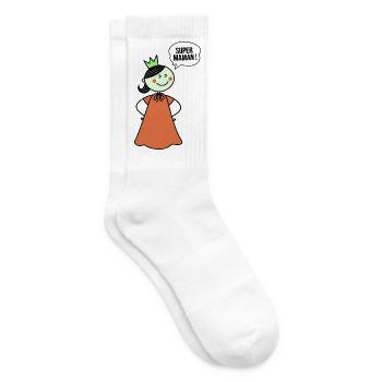Super-Mama - Tennissocken - Weiß - Rechts