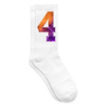 NON. 4 NUMÉRO 4 COLLÈGE 4E ANNIVERSAIRE - Chaussettes de tennis - blanc - Droite