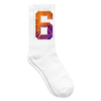 NO. 6 NUMBER 6 COLLEGE 6TH BIRTHDAY - Tennis socks - white - Right