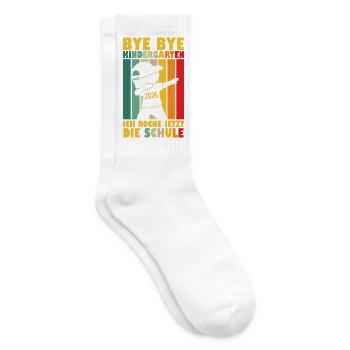 Bye Bye Kindergarten Je fais vibrer l’école maintenant - Chaussettes de tennis - blanc - Droite